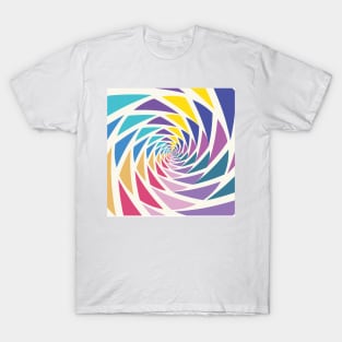 Kaleidoscope Mosaic Spiral Vortex Infinity Loop Pattern T-Shirt